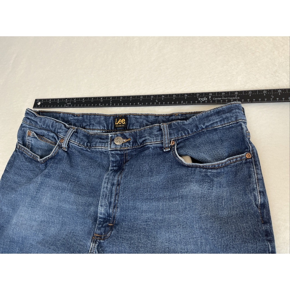VTG Lee Jeans Relaxed Fit Mens 42x30 Blue Denim Pants Casual - Picture 11 of 15